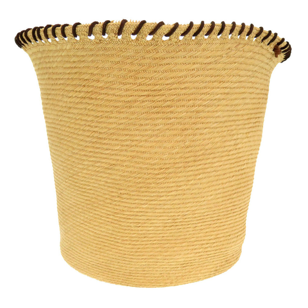 エルメス 籠 カゴ その他雑貨 ストロー/レザー ベージュ 0172【中古】HERMES