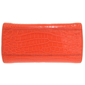 新品同様 フェンディ ピーカブーXS マットクロコ オレンジ ゴールド金具 8BN309 2WAYハンドバッグ 0174 【中古】 FENDI