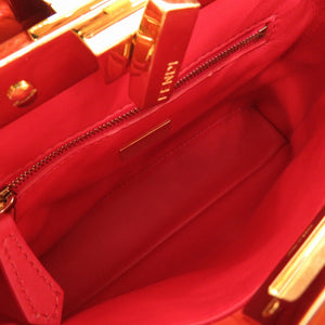 新品同様 フェンディ ピーカブーXS マットクロコ オレンジ ゴールド金具 8BN309 2WAYハンドバッグ 0174 【中古】 FENDI