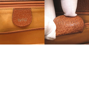 美品 グッチ バンブー レザー ブラウン 000 01 0633 2WAY ハンドバッグ 茶 0175 【中古】 GUCCI