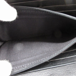 新品同様 ジミーチュウ スタースタッズ レザー ブラック 黒 ラウンドファスナー長財布 財布 0176【中古】JIMMY CHOO