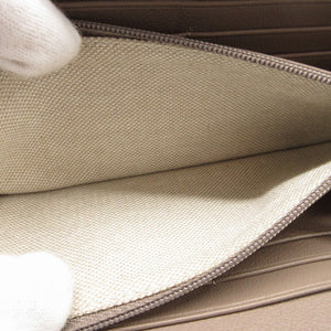 新品同様 ジミーチュウ スタースタッズ キャンバス グレー ラウンドファスナー長財布 財布 0177【中古】JIMMY CHOO