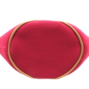 美品 エルメス パルミール キャンバス ルージュヴィフ プルーン ポーチ 0179【中古】HERMES