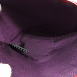 美品 エルメス パルミール キャンバス ルージュヴィフ プルーン ポーチ 0179【中古】HERMES