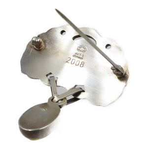 美品 ジョージジェンセン ヘリテージ アゲート シルバー925  ブローチ 0180【中古】Georg Jensen