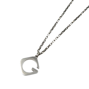 美品 グッチ スクエアG シルバー925 ネックレス 0182【中古】GUCCI
