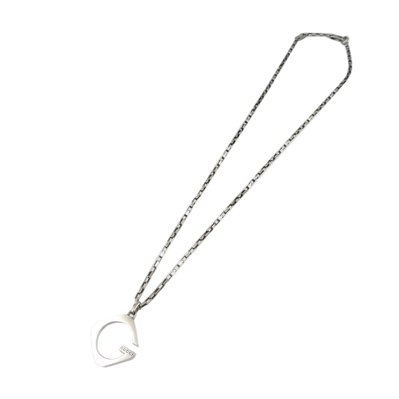 美品 グッチ スクエアG シルバー925 ネックレス 0182【中古】GUCCI