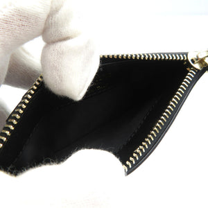 新品同様 ヴァレンティノ ZW2P0548BOL スタッズ カーフ ゴールド金具 ブラック コインケース カードケース 0183【中古】VALENTINO