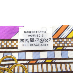 美品 エルメス ツイリー 馬鞭とチャーム シルク スカーフ マルチカラー 0186【中古】HERMES
