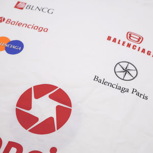 バレンシアガ オーバーサイズ 半袖Ｔシャツ ユニセックス サイズL コットン ホワイト ロゴ 0189【中古】BALENCIAGA メンズ レディース