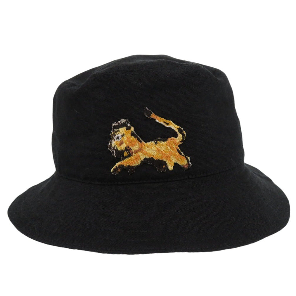 未使用 ディオール タイガーパッチバケットハット DIOR AND PETER DOIG コットン/ポリエステル ブラック 帽子 0190【中古】Dior