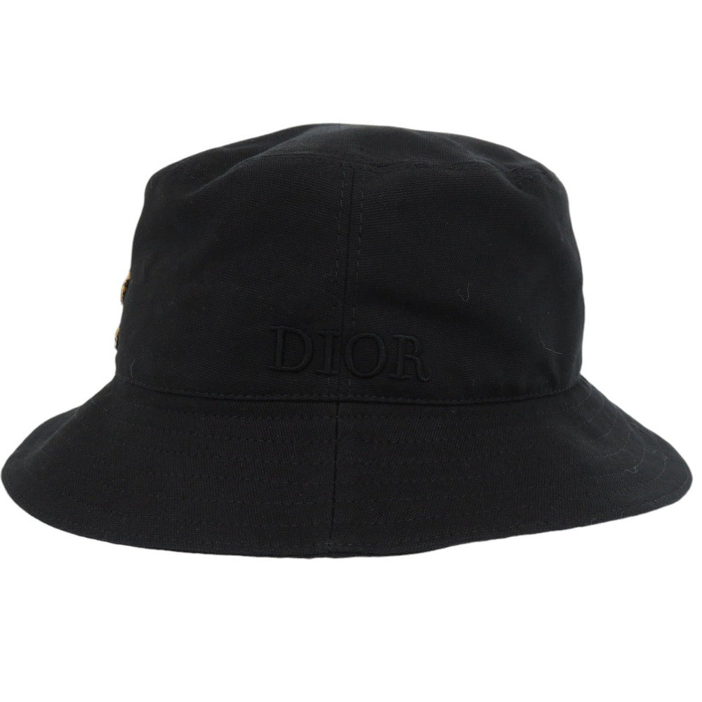 未使用 ディオール タイガーパッチバケットハット DIOR AND PETER DOIG コットン/ポリエステル ブラック 帽子 0190【中古】Dior