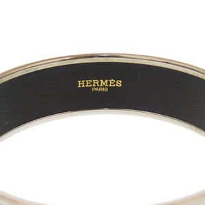 美品 エルメス エマイユGM 七宝焼き グレー P刻印 バングル アクセサリー 0201 【中古】 HERMES