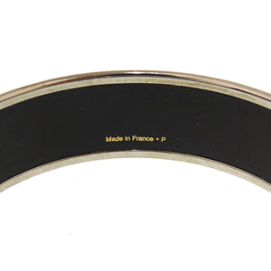 美品 エルメス エマイユGM 七宝焼き グレー P刻印 バングル アクセサリー 0201 【中古】 HERMES