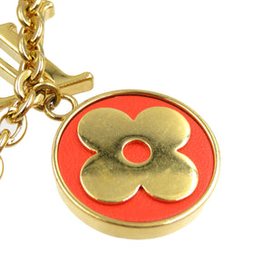 ルイヴィトン M00817 モノグラム メタル ゴールド マルチカラー バッグチャーム キーホルダー 0205【中古】LOUIS VUITTON