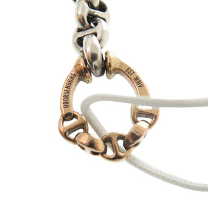 美品 ホーセンブース オープンアンカー チェーン K18ピンクゴールド/シルバー925/ダイヤモンド シルバー ブレスレット 0217【中古】HOORSENBUHS