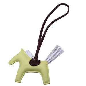 新品同様 エルメス ロデオPM アミューミロ ジョーヌプルジョン ブループリュム U刻印(2022年製) バッグチャーム ロデオチャーム 0001 【中古】 HERMES