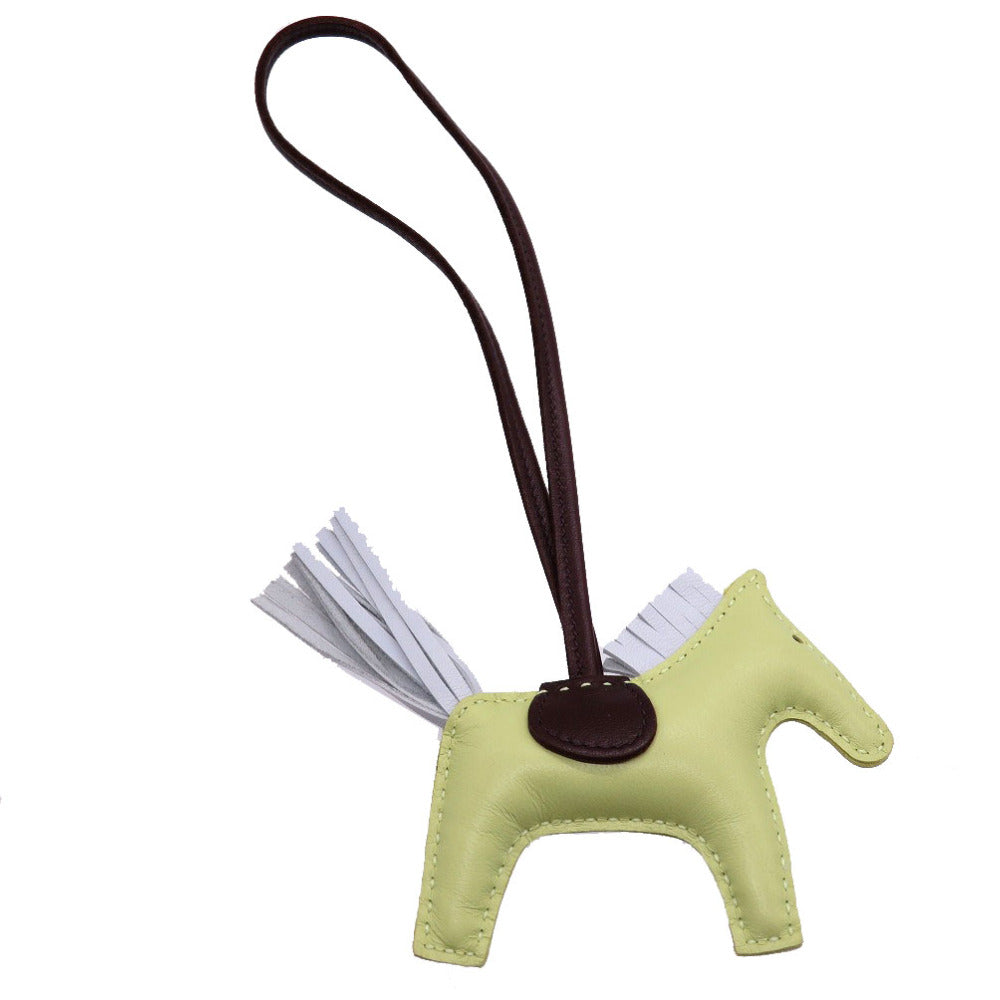 新品同様 エルメス ロデオPM アミューミロ ジョーヌプルジョン ブループリュム U刻印(2022年製) バッグチャーム ロデオチャーム 0001 【中古】 HERMES