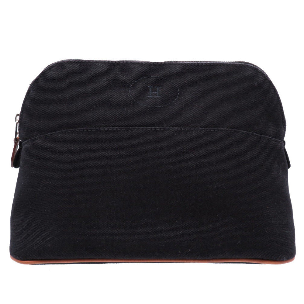 新品同様 エルメス ボリードポーチMM 25 キャンバス ブラック 黒 0003 【中古】 HERMES