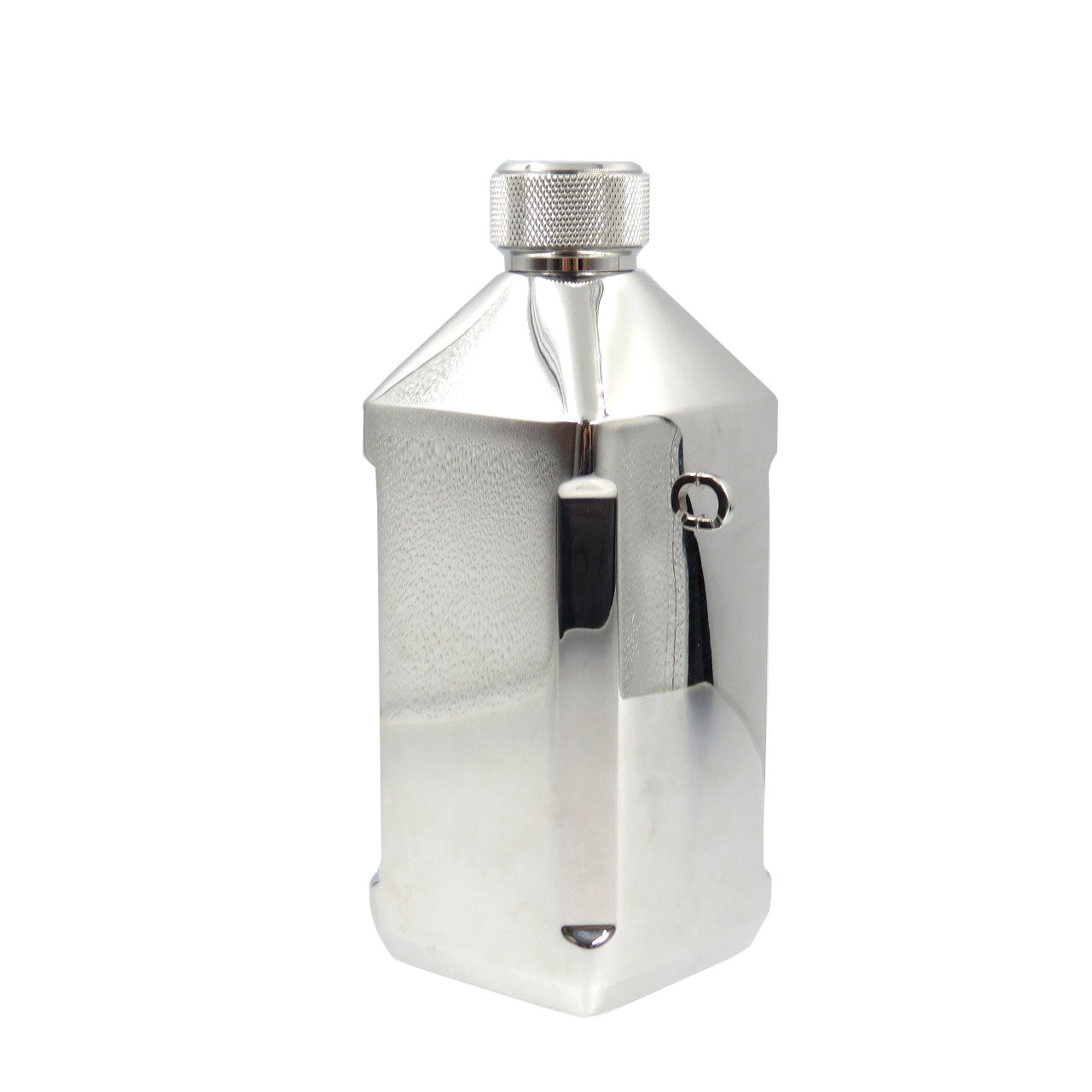 新品同様 ジバンシー4Gロゴ アルミニウム レザー シルバー ブラック 水筒 ウォーターボトル 0004【中古】GIVENCHY