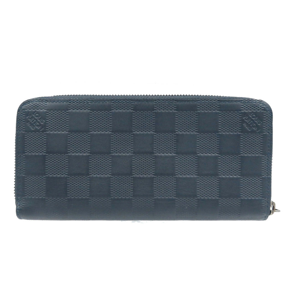 美品 ルイヴィトン N63549ジッピーウォレット ヴェルティカル ダミエアンフィニ コスモス ブラック 長財布 0006【中古】LOUIS VUITTON