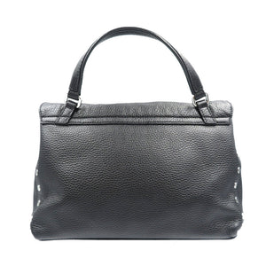 美品 ザネラート ポスティーナS レザー シルバー金具 NERO ブラック 2WAY ショルダーバッグ ハンドバッグ 0012【中古】ZANELLATO