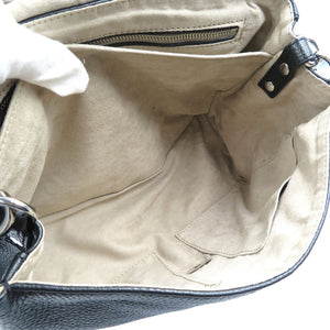 美品 ザネラート ポスティーナS レザー シルバー金具 NERO ブラック 2WAY ショルダーバッグ ハンドバッグ 0012【中古】ZANELLATO