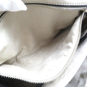 美品 ザネラート ポスティーナS レザー シルバー金具 NERO ブラック 2WAY ショルダーバッグ ハンドバッグ 0012【中古】ZANELLATO