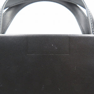 新品同様 オフホワイト レザー シルバー金具 ブラック 2WAY ハンドバッグ ショルダーバッグ 0014【中古】OFF-WHITE