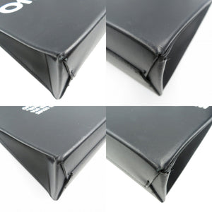 新品同様 オフホワイト レザー シルバー金具 ブラック 2WAY ハンドバッグ ショルダーバッグ 0014【中古】OFF-WHITE