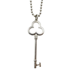 ティファニー トレフォイル キー シルバー925 ネックレス 0017【中古】TIFFANY&Co.