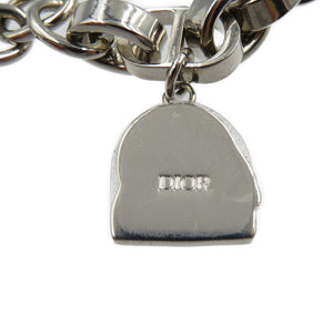 未使用 クリスチャンディオール チャーム 真鍮 シルバー ブレスレット 0018【中古】Christian Dior