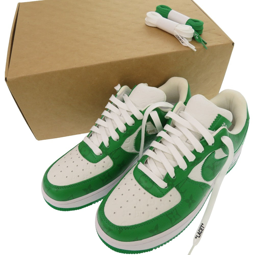 未使用品 ナイキ ルイヴィトン AIR FORCE 1 LOW モノグラム レザー ローカットスニーカー 27cm Gym Green 1A9V9U 0035【中古】NIKE