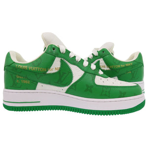 未使用品 ナイキ ルイヴィトン AIR FORCE 1 LOW モノグラム レザー ローカットスニーカー 27cm Gym Green 1A9V9U 0035【中古】NIKE