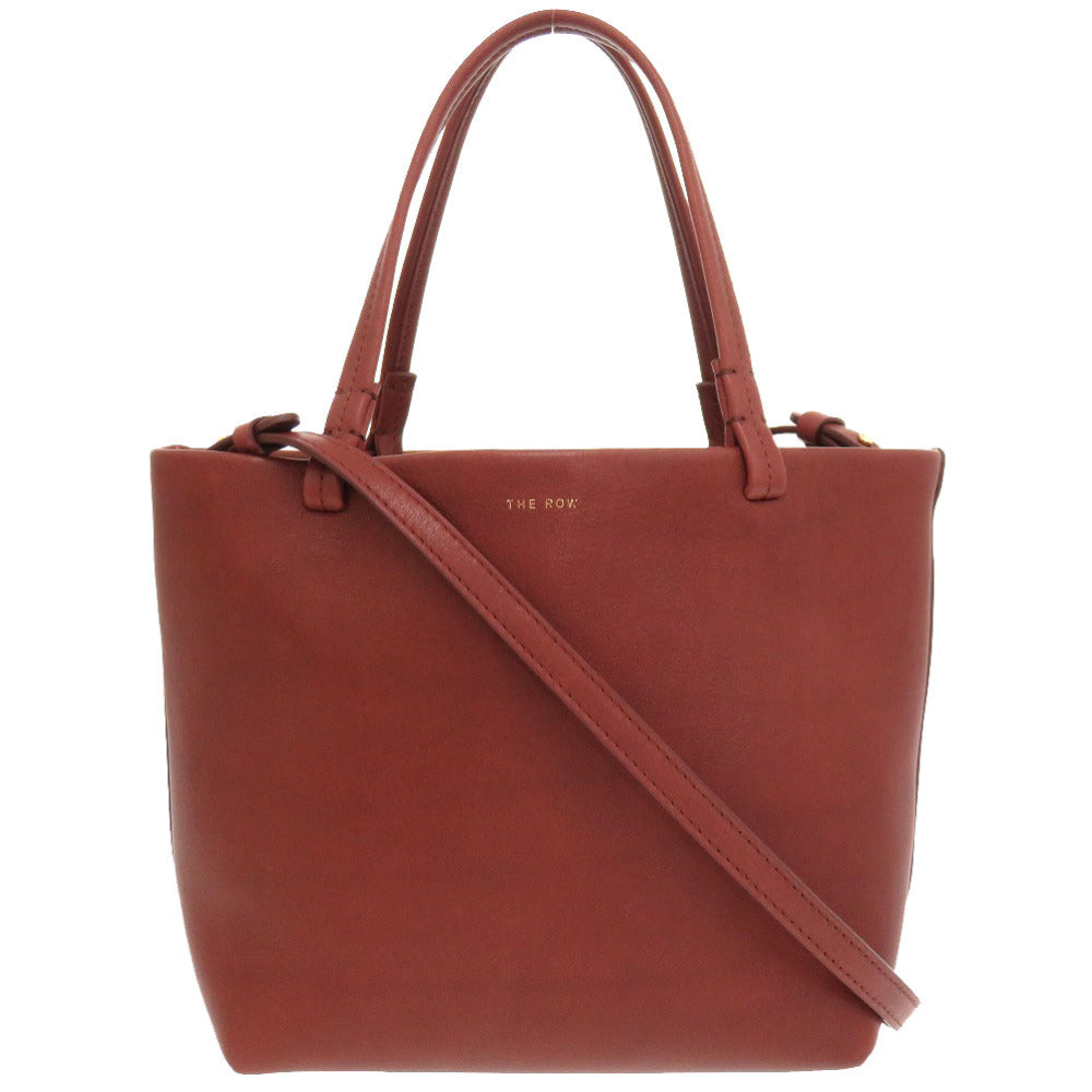 美品 ザ ロウ パークトートスモール W1199 レザー ブラウン 2WAY ハンドバッグ 茶 0039 【中古】 THE ROW