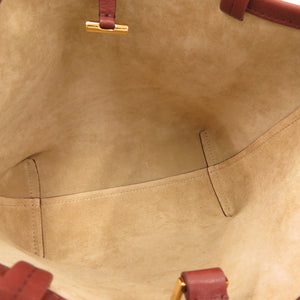 美品 ザ ロウ パークトートスモール W1199 レザー ブラウン 2WAY ハンドバッグ 茶 0039 【中古】 THE ROW