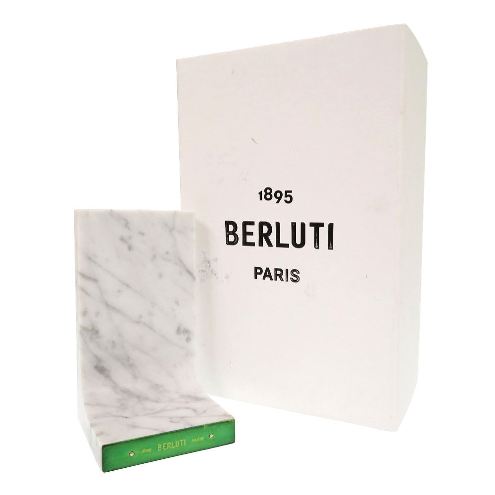 新品同様 ベルルッティ ブックエンド 大理石 ホワイト 0042 【中古】 BERLUTI