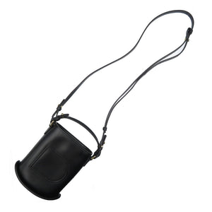 美品 デルヴォー ピン トイ チェーン ボックスカーフ ゴールド金具 ブラック ショルダーバッグ ハンドバッグ 0044【中古】DELVAUX