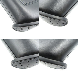 美品 デルヴォー ピン トイ チェーン ボックスカーフ ゴールド金具 ブラック ショルダーバッグ ハンドバッグ 0044【中古】DELVAUX