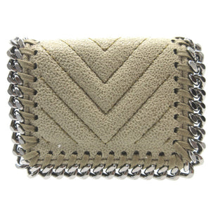 新品同様 ステラマッカートニー ファラベラ コンパクトウォレット ポリエステル カーキ 3つ折り財布 財布 0048【中古】STELLA MCCARTNEY