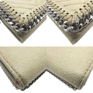 新品同様 ステラマッカートニー ファラベラ コンパクトウォレット ポリエステル カーキ 3つ折り財布 財布 0048【中古】STELLA MCCARTNEY