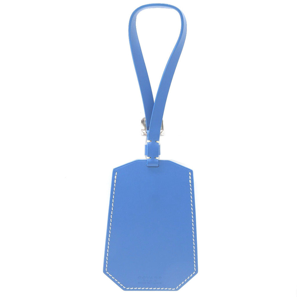 新品同様 ゴヤール スヌーピー レザー ブルー ネームタグ バッグチャーム キーホルダー 0052【中古】GOYARD