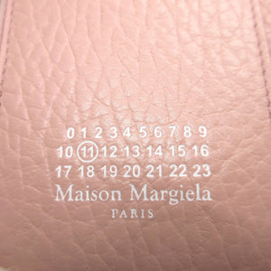 美品 メゾンマルジェラ コンパクトウォレット S56UI0136 レザー ピンク 3つ折り財布 財布 0054【中古】Maison Margiera