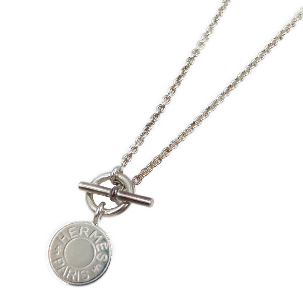 美品 エルメス セリエ アミュレット H コンフェッティ シルバー925 ネックレス 0057【中古】HERMES