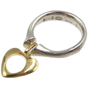 美品 ジョージジェンセン ハート シルバー925 K18 シルバー ゴールド 指輪 リング 0059【中古】GEORG JENSEN