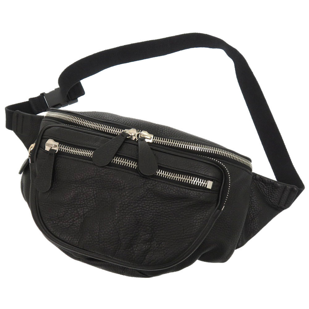 新品同様 メゾン マルジェラ レザー ブラック S55WB0020 ボディバッグ バッグ 0062 【中古】 Maison Margiela メンズ