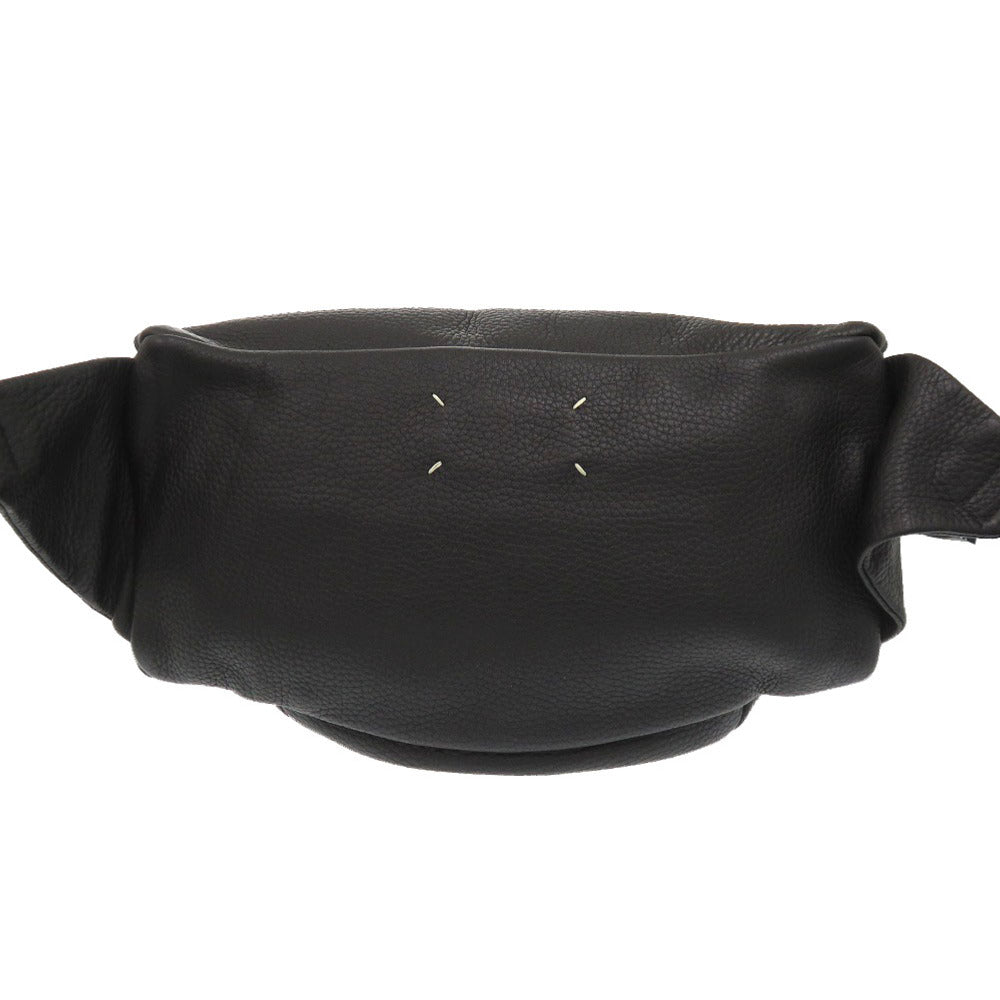新品同様 メゾン マルジェラ レザー ブラック S55WB0020 ボディバッグ バッグ 0062 【中古】 Maison Margiela メンズ