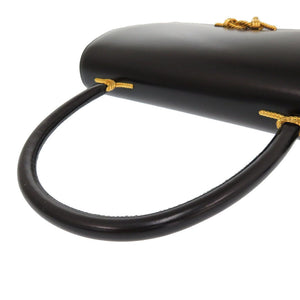 美品 エルメス コルドリエール ボックスカーフ ブラック ゴールド金具 〇K刻印 ヴィンテージ ハンドバッグ 黒 0064 【中古】 HERMES