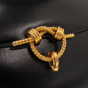 美品 エルメス コルドリエール ボックスカーフ ブラック ゴールド金具 〇K刻印 ヴィンテージ ハンドバッグ 黒 0064 【中古】 HERMES