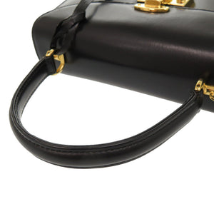 グッチ レディロック レザー ブラック ゴールド金具 000 46 0210 2WAY ハンドバッグ 黒 0066 【中古】 GUCCI